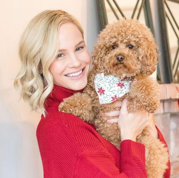 Meghan with her pet dog