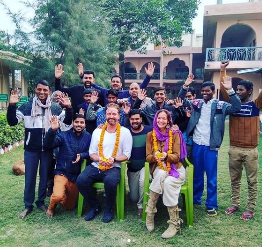 Morgan Brown visited India with Gerard Butler