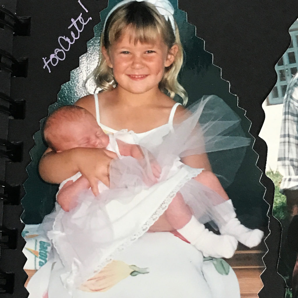 Rainey Finley childhood picture with her sister