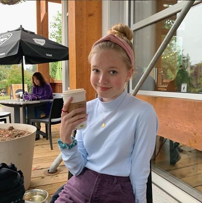 Shay Rudolph drinking cold coffee