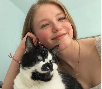 Shay Rudolph with her cat