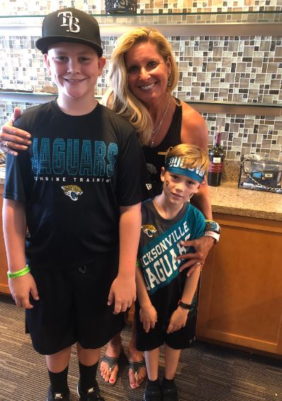 Shelley Meyer with her grandchildren
