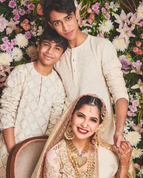 Shwetambari Soni with her sons