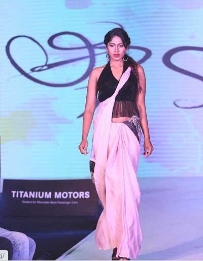 Suruthi Periyasamy during ramp walk