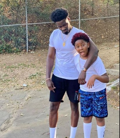 Tee Billz with his son Jamil Balogun