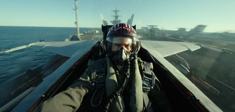 The lead role of Captain Pete Mitchell is played by Tom Cruise