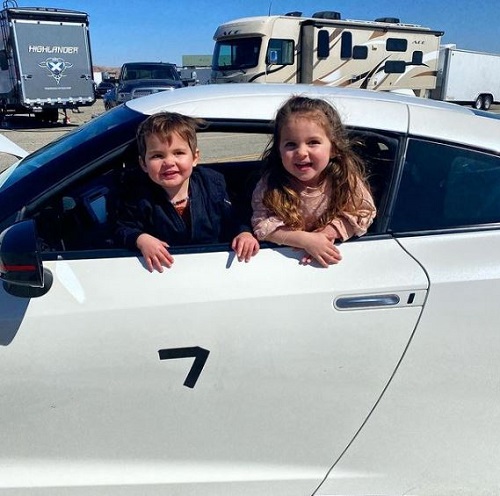 Trashelle Odom son Holland Odom and daughter Scarlett Odom