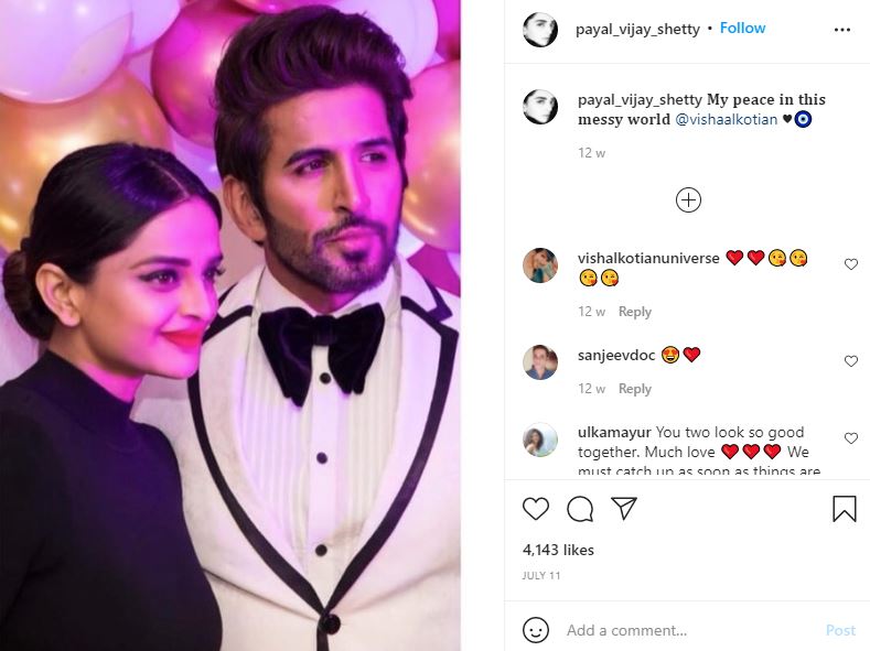 Vishal Kotian and Payal Shetty