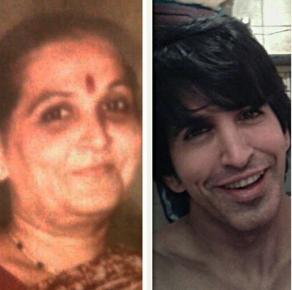 Vishal Kotian and his mother