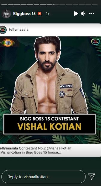 Vishal Kotian is the contestant of Bigg Boss 15