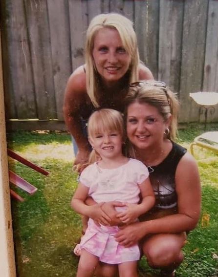Zoe Laverne Pemberton with her mom Debbe Pemberton and aunt