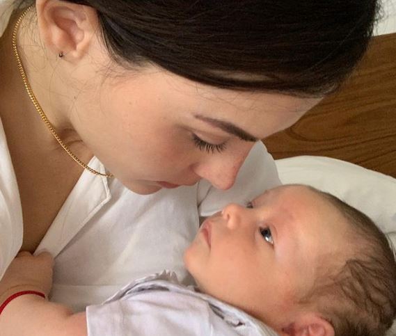 Zuria Vega and her son Luka Guerra Vega