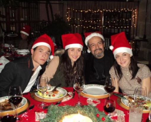 Zuria Vega with her father Gonzalo Vega brother Gonzalo Vega Jr and sister Marimar Vega