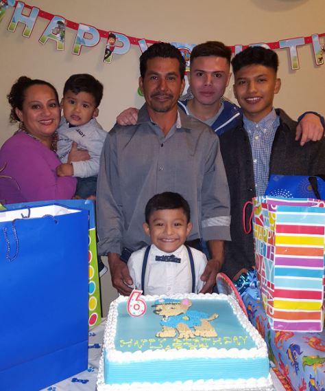 Abi Ventura with his father mother and brothers