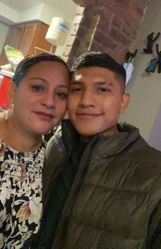 Abi Ventura with his mother