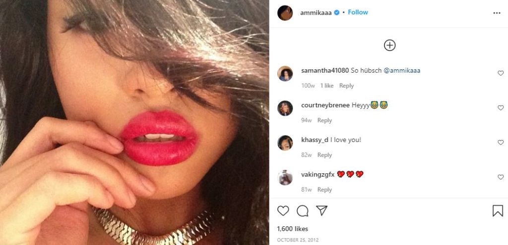 Ammika's first Instagram post