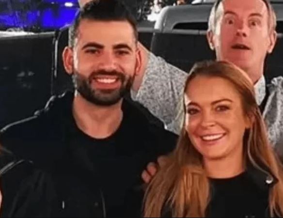 An old photo of Bader with his girlfriend Lindsay Lohan