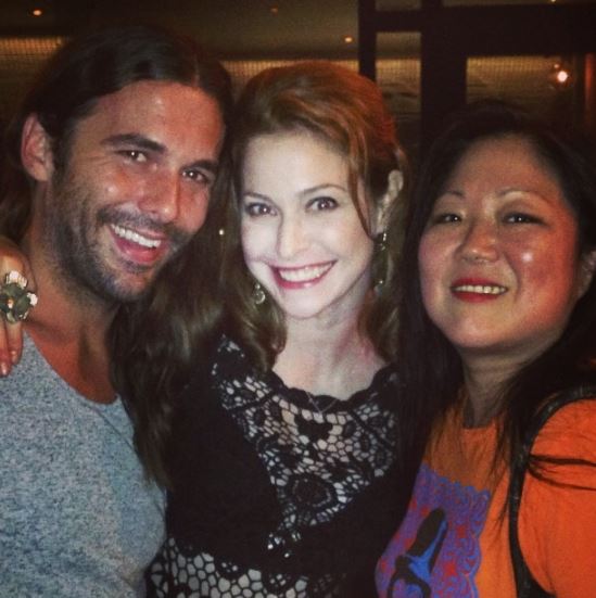 An old photo of Bianco with her friends