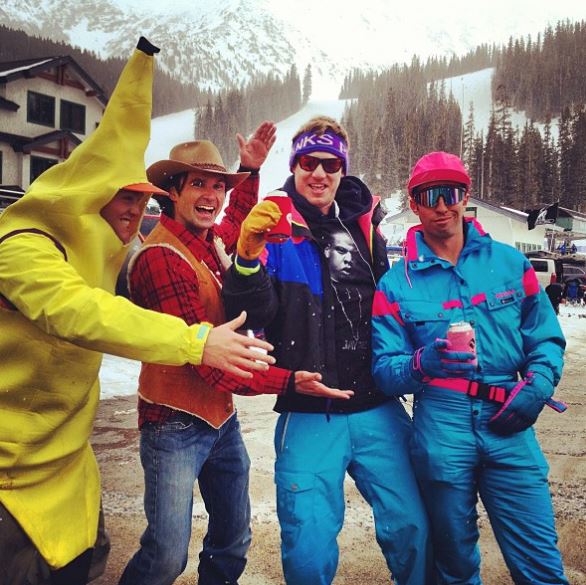 An old photo of Kroll with his friends