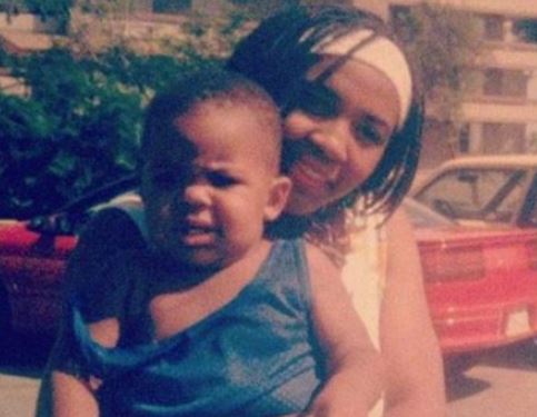 An old photo of Yetunde with her son