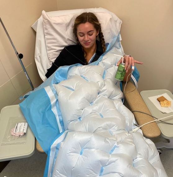 Anna Jay wentthrough a shoulder surgery