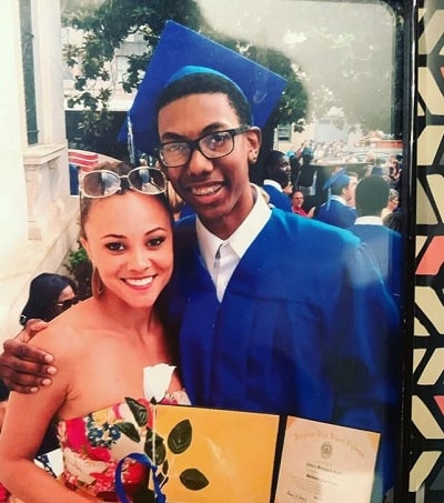 Ashley Darby with her brother (name not known)
