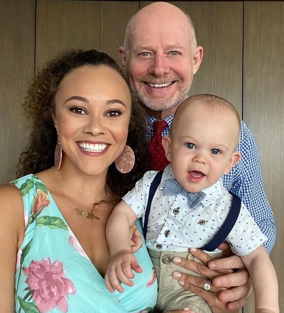 Ashley Darby with her husband Michael Darby and son Dean Michael Darby