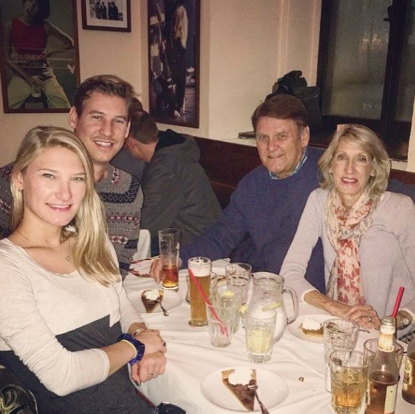 Austen with his dad Tom Kroll, mom Wendy Kroll, and sister Katie Kroll