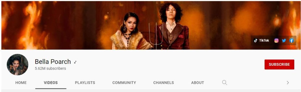 Bella Poarch Youtube channel