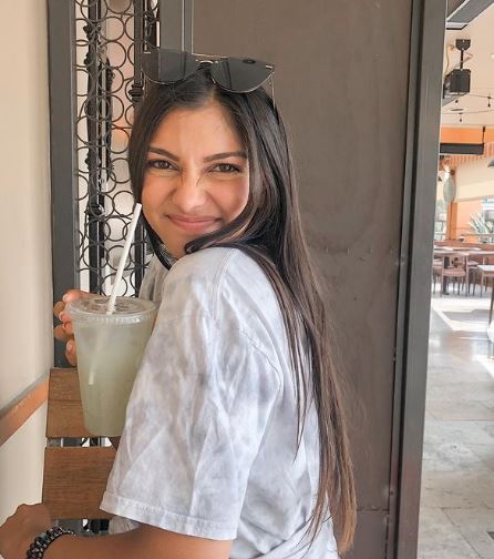 Brenna Marie Narayan intakes healthy drinks