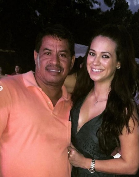 Carla Medrano with her father