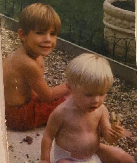 Childhood photo of Jack with his brother Oliver Fincham