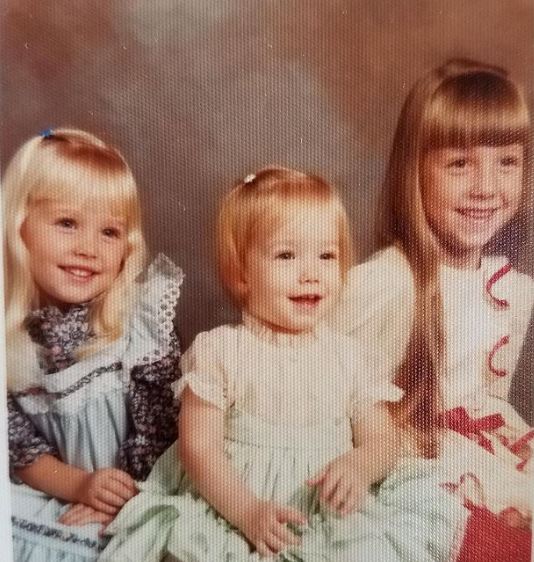 Childhood photo of Mary with her sisters Sara and Anna Babbitt