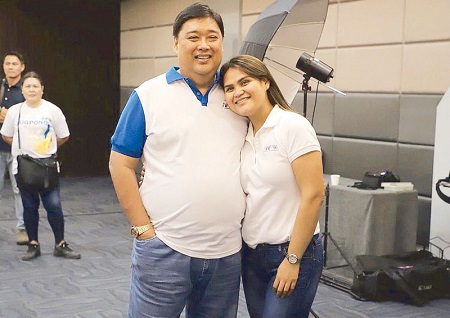 Claudine Bautista with her father Governer Calude P. Bautista