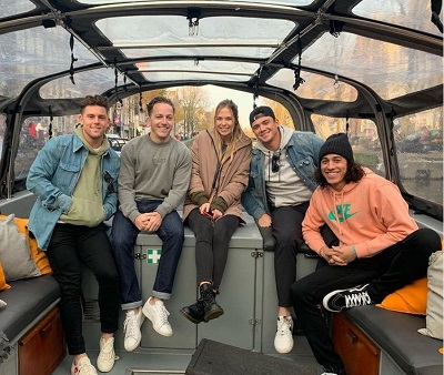 Cole Tucker with his friends