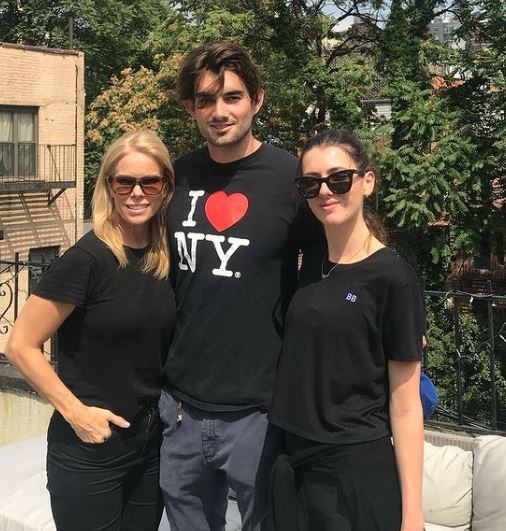 Conor Kennedy with his step-mother Cheryl Hines and sister Kyra Kennedy
