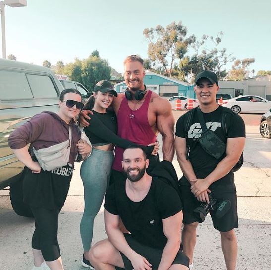 Courtney with her friends