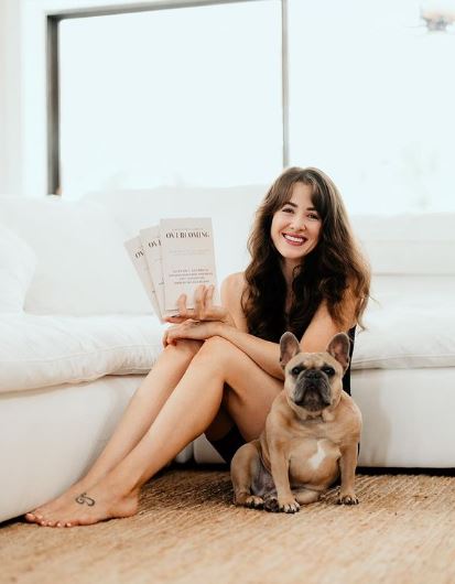 Courtney with her pet dog Pudson