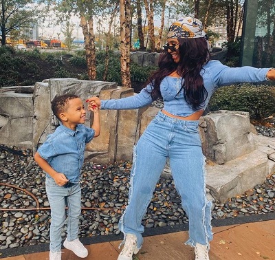 Cyn Santana with her son Lexington Budden