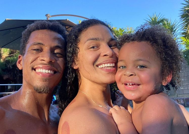 Dana Isaiah with his wife and son