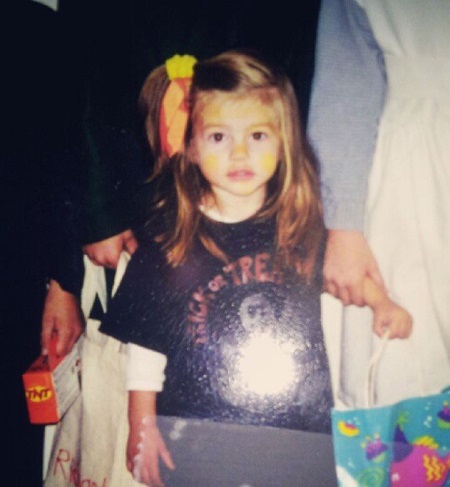 Diana Silvers celebrating her first halloween during her childhood