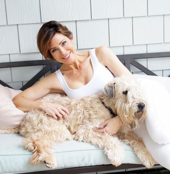 Dominique Sachse with her pet dog Oscar