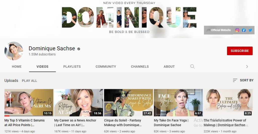 Dominique's Youtube channel