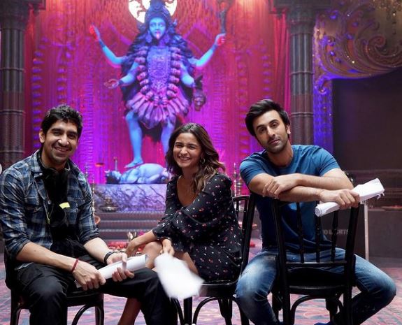 Entertainers Ranbir Kapoor and Alia Bhatt on the set of Brahmastra