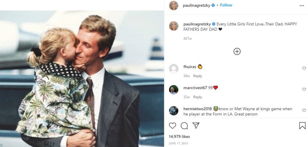 First Instagram post of Gretzky