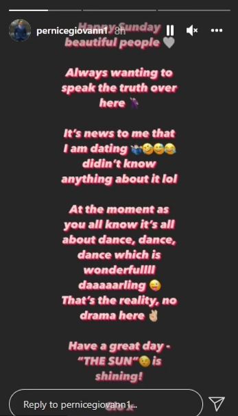 Giovanni Pernice's IG post
