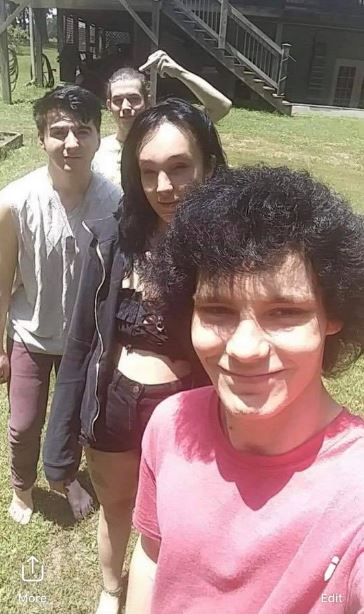 Hannah Daughtry with her friends