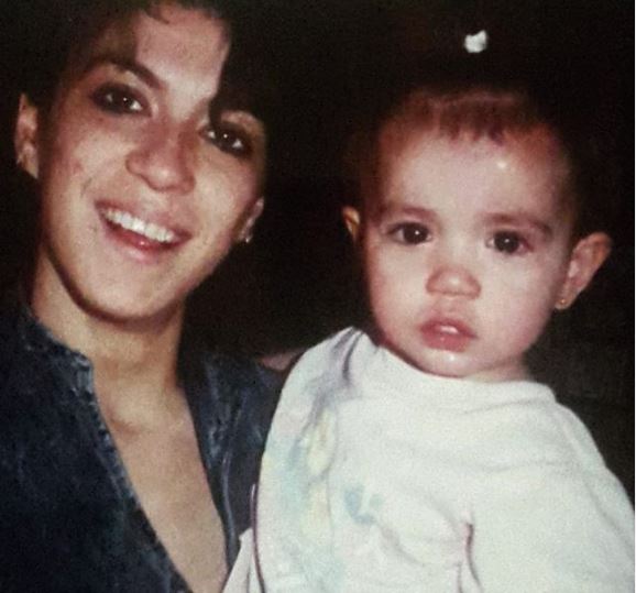 Hermosillo's childhood photo with her mom Myra Alicia Hermosillo González