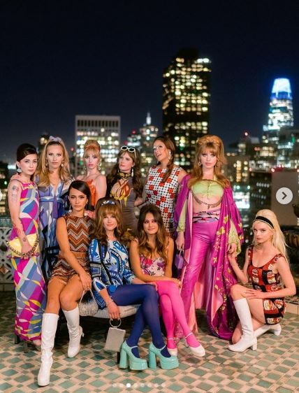 Ivy Getty with her friends