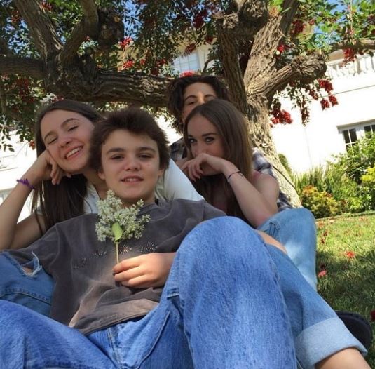 Jack Depp with his friends